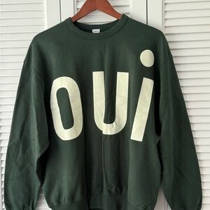 NWT, Clare V Oversized Sweatshirt, Size M, OUI